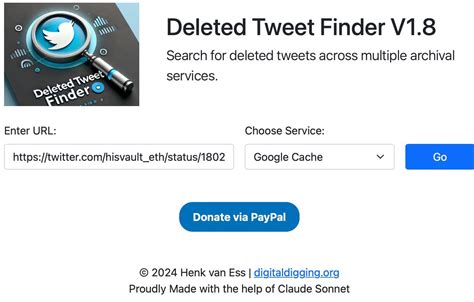 Deleted Tweet Finder